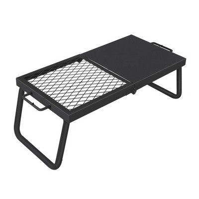 Garvee Heavy Duty Steel Over Fire Campfire Grill with Carrying Bag for Outdoor Open Flame Cooking and BBQ