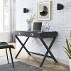 42''L Computer Desk with Storage, Solid Wood Desk with Drawers, Office Desk Chair, Modern Study Table for Home Office, Small Writing-The Pop Home - 2 of 4