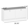 Fontoi Shoe Racks, Shoe Storage Racks with adjustable shelves, Shoe Bench with Cushion for Entryway Living Room Bedroom, White, 39.76"*9.44"*18.89" - 3 of 4