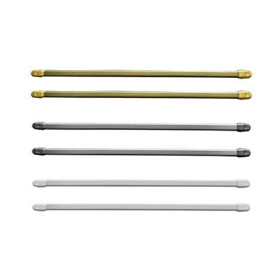 Gold Plated Adjustable Cafe Curtain Rod Set (12" to 16")