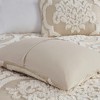 Sapphtopaz 3 Pcs Tufted Cotton Chenille Damask Comforter Set Cozy Bedding Set, Duvet Cover Set, Machine Washable - 3 of 4