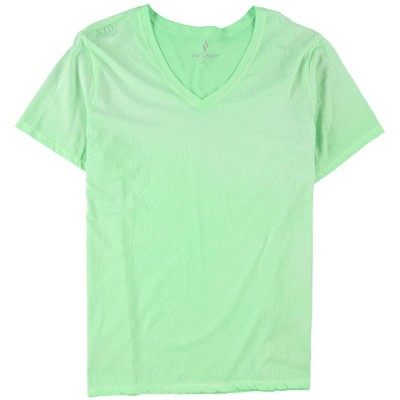 Skechers Womens Solid Basic T-Shirt, Green, Small