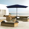 Hyleory 10FT Market Umbrella for All Seasons, 6 Iron Core Ribs, Size: 120" x 96" - 3 of 4