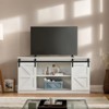 FONTOI 58" TV Stands for Televisions up to 65 Inchs, Entertainment Center with Sliding Barn Doors and Storage Cabinets, White, 58"*27.4"*15.5" - 4 of 4