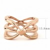 Slickblue Rose Gold Ion Plated Stainless Steel Ring, Heart Detail, Trendy Designer Style, Sizes 5-10 - 2 of 4