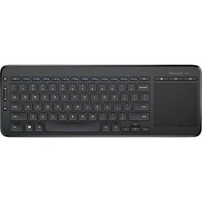 Microsoft All-in-One Media Keyboard - Wireless - Integrated Multi-touch Trackpad - Advanced Encryption Standard (AES) 128-Bit Encryption
