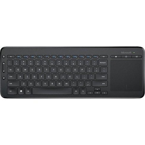 Microsoft All-in-one Media Keyboard - Wireless - Integrated Multi-touch Trackpad - Advanced Encryption (aes) 128-bit : Target