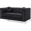TiramisuBest Stylish Navy Blue Loveseat, Modern Upholstered Sofa Perfect for Contemporary Homes - 2 of 4