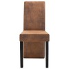 vidaXL Dining Chairs 4 pcs Brown Faux Suede Leather - 4 of 4