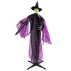 Costway 7.2 FT Halloween Animatronic Witch with Light up Eyes Creepy Sounds & Movements - 2 of 4
