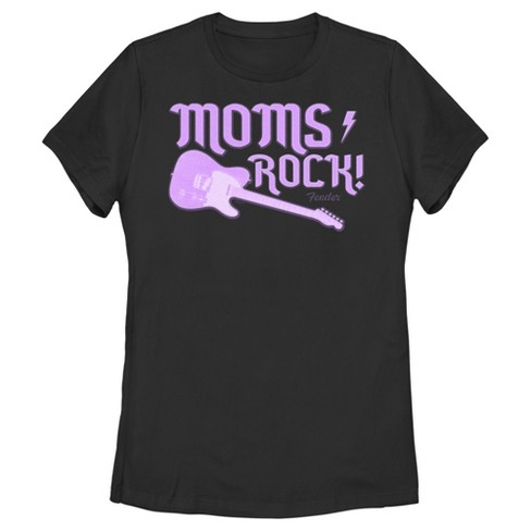 Women's Fender Moms Rock Purple Guitar T-Shirt - image 1 of 4