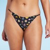 Women's Multi Icon Low-Rise High Leg Cheeky Bikini Bottom - Wild Fable™ Black - 4 of 4