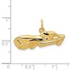 Black Bow Jewelry 14k Yellow Gold Satin and Diamond Cut Sport Car Charm - 4 of 4
