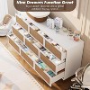Acekool 9 Drawer Rattan Dresser for Bedroom, Tall Chest of Drawers with Wide Top, Storage Organizer, Black - 4 of 4