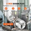 VEVOR Milling Machine Rotary Table, 4''/100 mm, Versatile Horizontal & Vertical Design, Precision Crafted, Includes 3.1''/80 mm 3-Jaw Chuck, Silver - 3 of 4