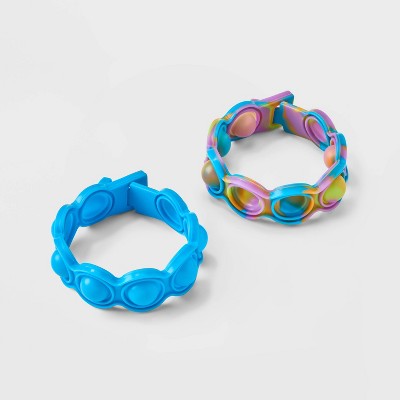 Kids' 2pk Bubble Pop Silicone Bracelets - Cat & Jack™ Blue