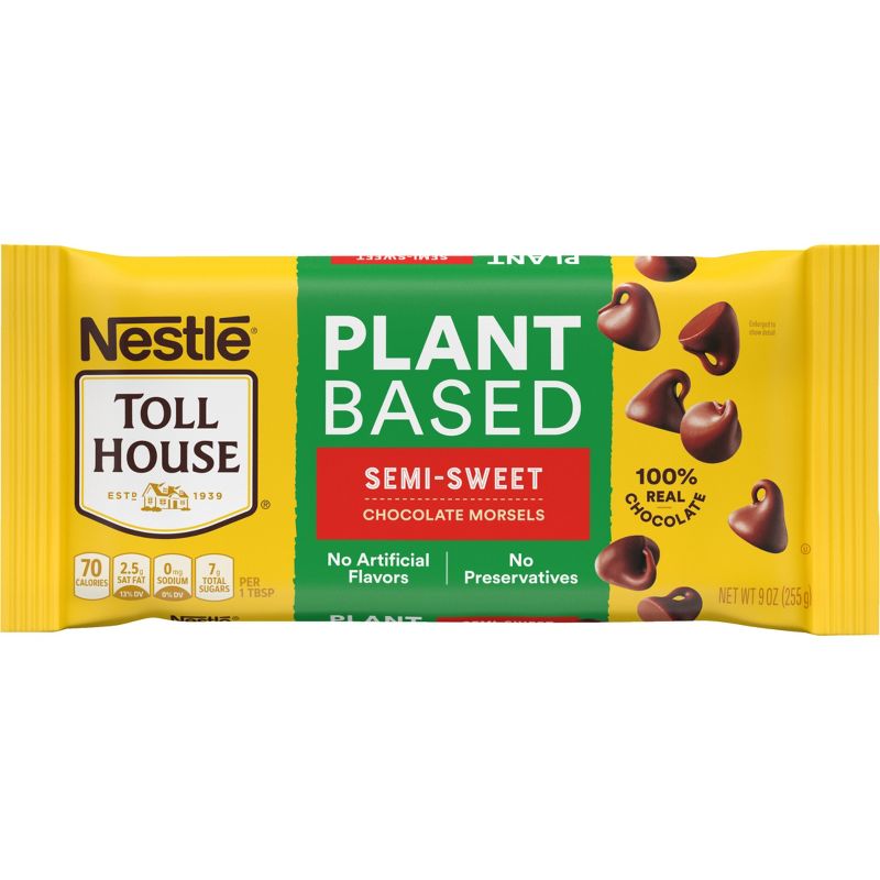 Nestle Toll House Plant Based Semi-Sweet Chocolate Morsels  - 9oz, 1 of 12