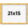 PosterPalooza | Minimalist Shadow Box Gold Picture Frame - UV Acrylic, Backing Board, Hanging Hardware - 2 of 4