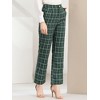 INSPIRE CHIC Women's Plaid Elastic Waist Casual Work Office Long Pants - 2 of 4