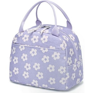 Lunch Bag for Women Men Cute Corduroy Lunch Tote Bags Reusable Insulated Lunch Box Large Capacity Reusable Insulated Cooler for Work Picnic or School - 1 of 4