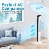 SUGIFT Quiet Bladeless Oscillating Tower Fan with 3 Speed,White - 4 of 4