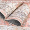 Boho Chic Washable Area Rug - Ultra-Thin Non-Slip Low Profile Indoor Carpet with Oriental Distressed Pattern for Bedroom Nursery Entryway - 4 of 4