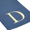 100 Navy Monogrammed Napkins Gold Foil Initial for Engagement, Wedding (4x8 Inches) - 3 of 4