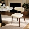 Subrtex Upholstered Solid Wood Dining Chair Modern Fabric Kitchen Side Chairs - 4 of 4