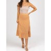 Women's GAUZE TIERED MIDI SKIRT - OLIVACEOUS - 4 of 4