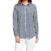 INSPIRE CHIC Women's Striped Button Down Roll-up Long Sleeves Point Collar Shirt - image 4 of 4