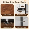 71" Large Dog Crate Furniture for 2 Dogs, Wooden Double Dog Crate with Door, Indoor Dog Kennel TV Stand with Divider - 2 of 4