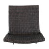 DSVIMOY Counter and Bar Stool Set of 2 Outdoor Wicker Foldable Design for Patio or Garden Use, Brown, 48.25"*20.5"*9" - 4 of 4