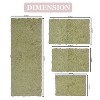 Bell Flower Collection Tufted Bath Rugs, Extra Soft and Absorbent, Non-Slip Bath Mats, Machine Washable Bathroom Mats, 4 Pcs Set with Runner, Green - 3 of 4