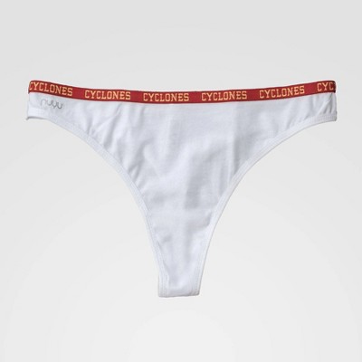 NCAA Iowa State Cyclones Thong with Logo Elastic - White M