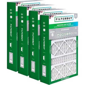 Filterbuy 17x26x4 Air Filter (4-Pack), Pleated MERV 8 Dust Defense Replacement HVAC AC Furnace Air Filters Replacement for Lennox - 1 of 4