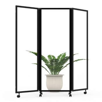 Stand Up Desk Store ReFocus Three-Panel Trifold Room Divider Screen (71" x 65")