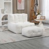 XINGHANZHENXUAN Memory Foam Bean Bag Chair with Ottoman, Super Soft Velvet Lazy Sofa for Living Room, Bedroom - 4 of 4