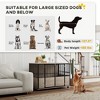 FURNIinspire Pet Crates And Houses Pet Furniture Dog House With Double Doors, Indoor Dog Kennel For Small To Large Dogs, Brown, 26.8"*45.7"*31.1" - 4 of 4