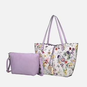 MKF Collection Danielle Reversible Shopper Tote Floral Bag, Crossbody Pouch Handbag Purse by Mia K - 1 of 4