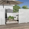 Dovelina Outdoor Freestanding Metal Privacy Screen Decorative Garden Fence - 2 of 4