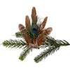 Northlight Peacock Feather Christmas Clip-On Ornament - 6" - Brown, White and Green - image 3 of 4