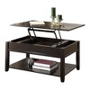 40.5" Coffee Table with Lift-Top and Storage Compartments ¨C Stylish Design with Bottom Shelf and Wooden Legs - 3 of 4