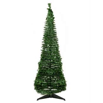 Northlight 6' Green Tinsel Pop-Up Artificial Christmas Tree, Unlit