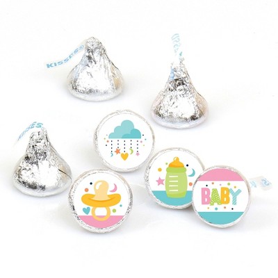 Big Dot of Happiness Colorful Baby Shower - Gender Neutral Party Round Candy Sticker Favors - Labels Fits Chocolate Candy (1 sheet of 108)