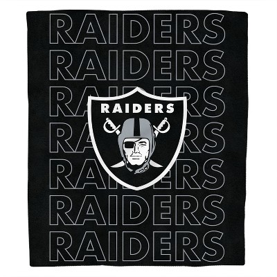 NFL Las Vegas Raiders Echo Team Wordmark Plush Blanket