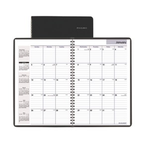 DayMinder Monthly Planner, Ruled Blocks, 12 x 8, Black Cover, 14-Month: Dec 2025 to Jan 2027 - 1 of 4