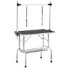 Akoasm 46 in.W Portable Large Adjustable Dog Pet Grooming Table with Arm, Noose and Mesh Tray-Black - 3 of 4