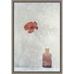 Amanti Art 16"x23" Winter Poppy by Delphine Devos: Modern Lithograph, Vertical Wall Art, Polystyrene Frame - 1 of 4