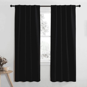 NICETOWN Backtab & Rod Pocket Blackout Thermal Curtain Panels, Set of 2 - 1 of 4