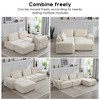 120" L-Shaped Corduroy Modular Sectional Sofa Bed with Memory Foam and Steel Frame, No Assembly Couch for Living Room, Apartment, or Home Theater - 3 of 4